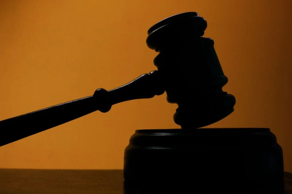 Court judgment - image of a gavel