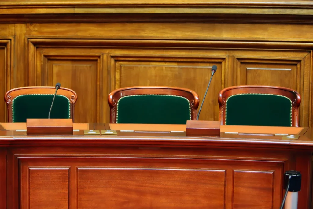 inside a court house