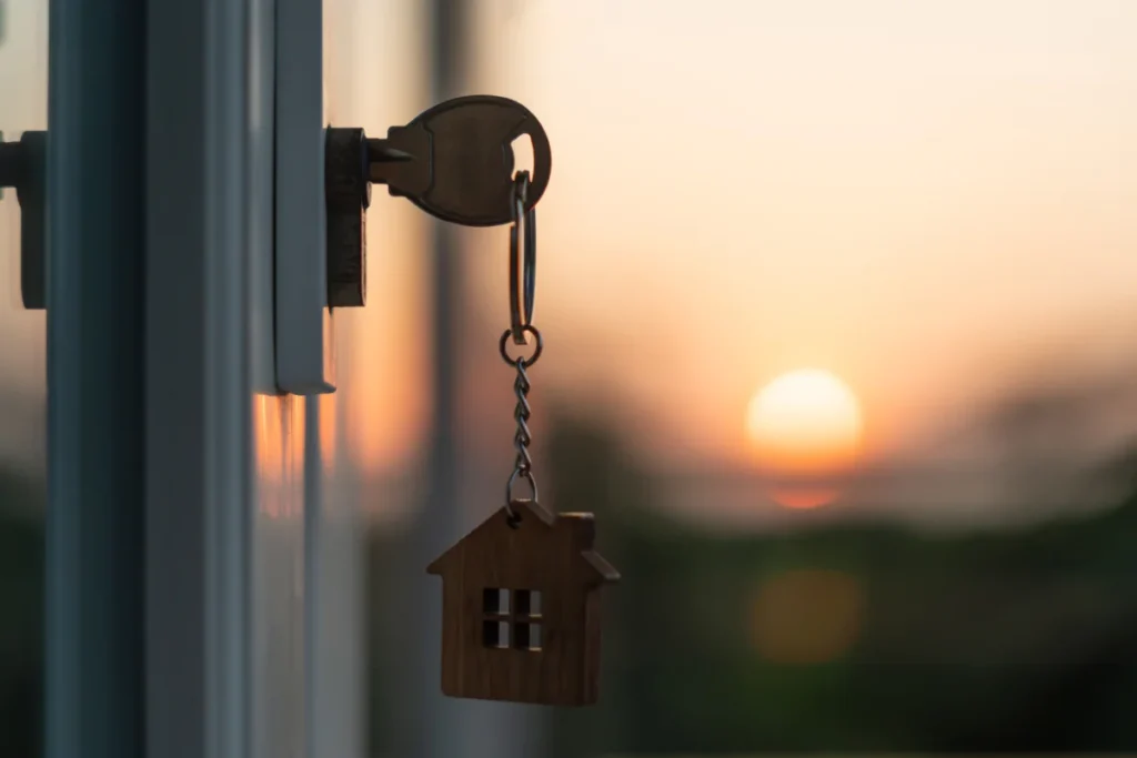 Key in a front door