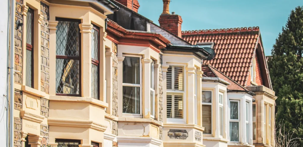 Row of residential houses